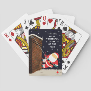 Lustiger Kletter-Weihnachtsurlaub Spielkarten