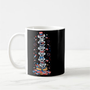 Lustiger Koala Amerikanische USA-Flagge Memorial D Kaffeetasse