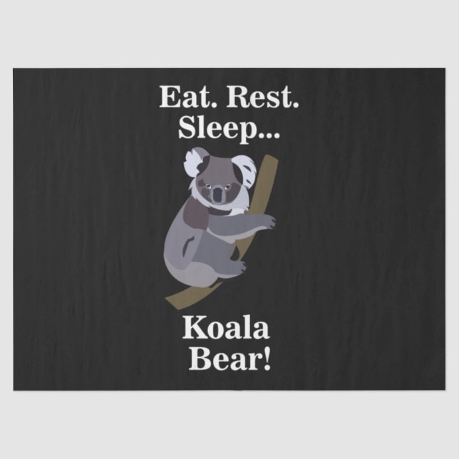 Lustiger Koala-Bär Seidenpapier (Vorderseite)