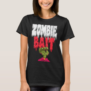 Lustiger Köder für weibliche Zombies, der aus dem T-Shirt