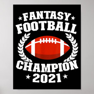 Lustiger Kommissar Fantasy Football Champion 2021 Poster
