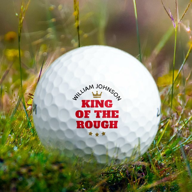 Lustiger König des Rough Custom Name Golfball (Von Creator hochgeladen)