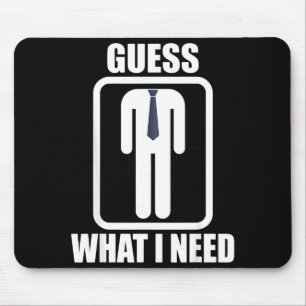 Lustiger kopfloser Mann rate mal was ich Kopf brau Mousepad