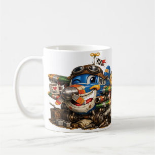 Lustiger Korkflieger Kaffeetasse