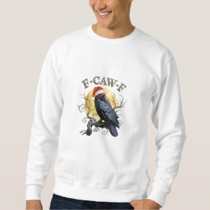 Lustiger Krähen-F-Caw-F-Vogel-Gothic-Weihnachtsman Sweatshirt