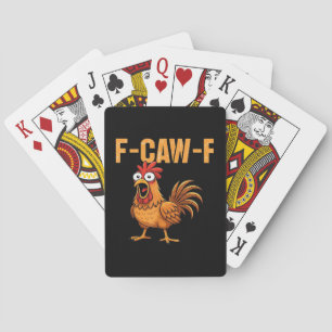 Lustiger Krähen Humor Gothic F-Caw-F Spielkarten