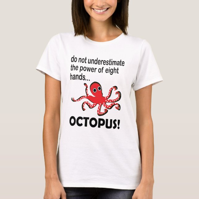 Lustiger Krake  T-Shirt (Vorderseite)