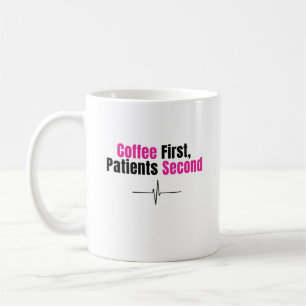 Lustiger Krankenpfleger Kaffeebecher – Erst Kaffee Kaffeetasse