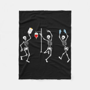 Lustiger Krankenschwester-Skelett Halloween-Skelet Fleecedecke