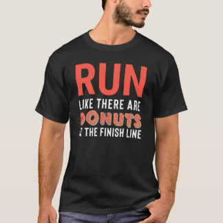 Lustiger Krapfen-laufendes Fitness-Geschenk T-Shirt