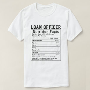Lustiger Kreditbearbeiter Nährwertangaben Banking- T-Shirt