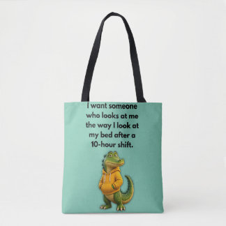 Lustiger Krokodil-Hoodie in Mintgrüner Tragetasche Tasche