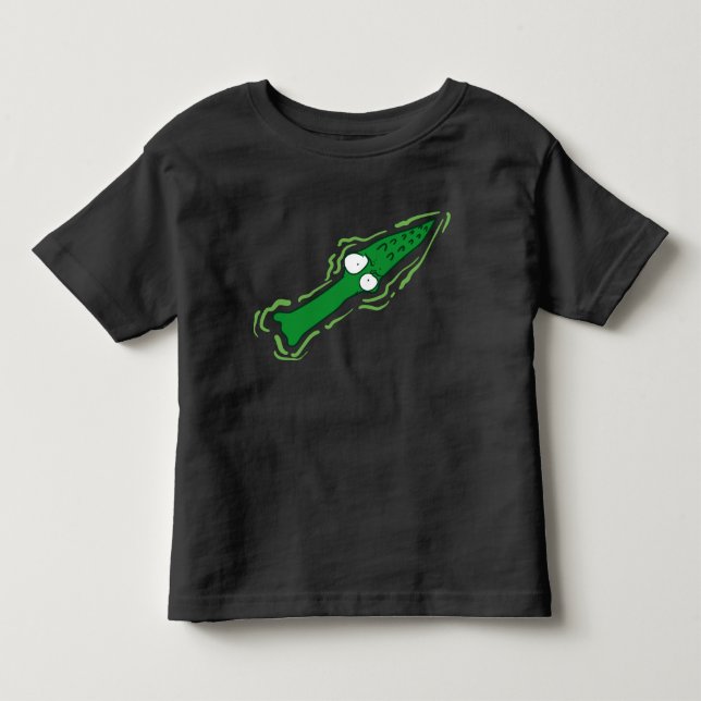 lustiger Krokodil-Top-Cartoon Kleinkind T-shirt (Vorderseite)