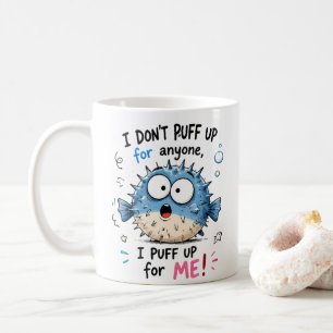 Lustiger Kugelfisch-Kinderpullover Ich blähe mic Kaffeetasse