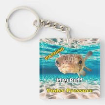 Lustiger Kugelfisch-Warnhinweis: Kann unter Druck