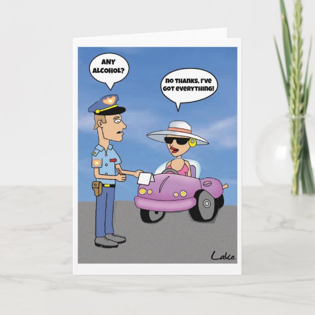 Lustiger kundengebundener Cartoon, der Karte (Vorderseite)