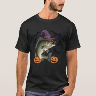 Lustiger Kürbis-Fledermaus-Hexen-Kostüm-Barsch-Hal T-Shirt