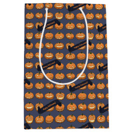 Lustiger Kürbis Halloween! Kürbisse Mittlere Geschenktüte