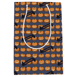 Lustiger Kürbis Halloween! Kürbisse Mittlere Geschenktüte
