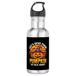 Lustiger Kürbis Halloween Wortspiel Design2 (1)_1 Edelstahlflasche