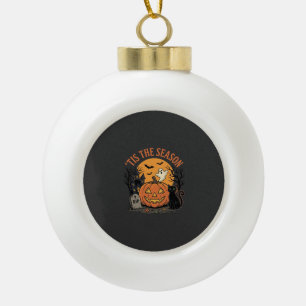 Lustiger Kürbis Halloween Wortspiel Design2 (2)_1 Keramik Kugel-Ornament