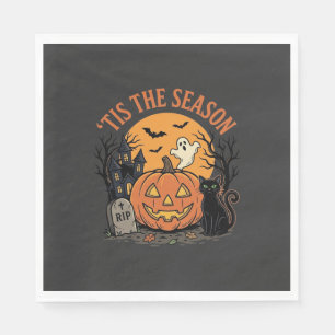Lustiger Kürbis Halloween Wortspiel Design2 (2)_1 Serviette