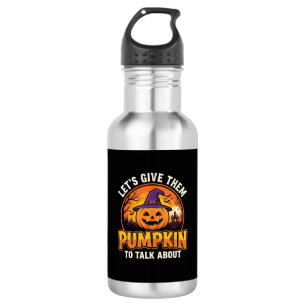 Lustiger Kürbis Halloween Wortspiel Design_1 Edelstahlflasche