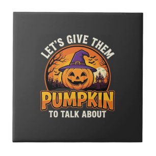 Lustiger Kürbis Halloween Wortspiel Design_1 Fliese