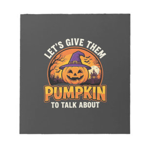 Lustiger Kürbis Halloween Wortspiel Design_1 Notizblock