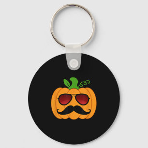 Lustiger Kürbis Schnurrbart Sungles Halloween Papa Schlüsselanhänger