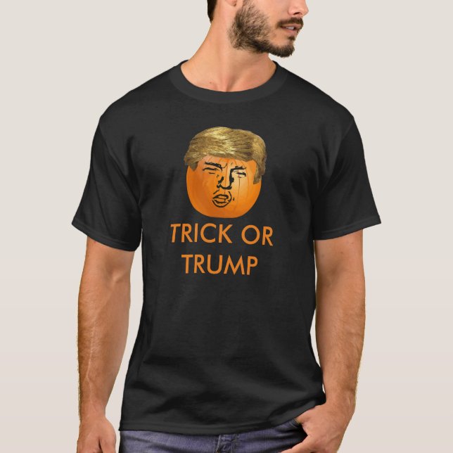 Lustiger Kürbis Trumpf-Halloweens Trumpkin T-Shirt (Vorderseite)