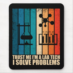 Lustiger Labortechniker Vintage Labortechniker Hum Mousepad