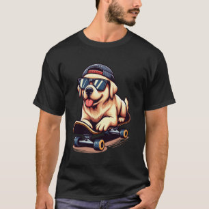 Lustiger Labrador mit Skateboard Labrador Retrieve T-Shirt