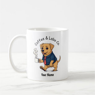 Lustiger Labrador Retriever Hund Geschäftsanzug Ka Kaffeetasse