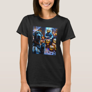 Lustiger Labrador Retriever & Katze Selfie mit Jac T-Shirt