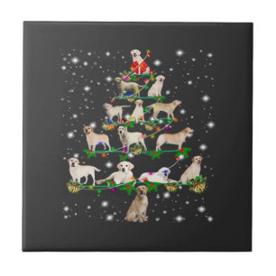 Lustiger Labrador Retriever Weihnachtsbaum Classic Fliese