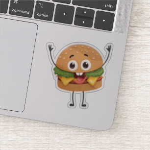 Lustiger Lachender Burger Vinyl Aufkleber   Süße 3