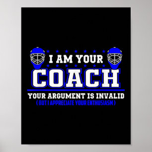 Lustiger Lacrosse-Cheftrainer Field Hockey Coachin Poster