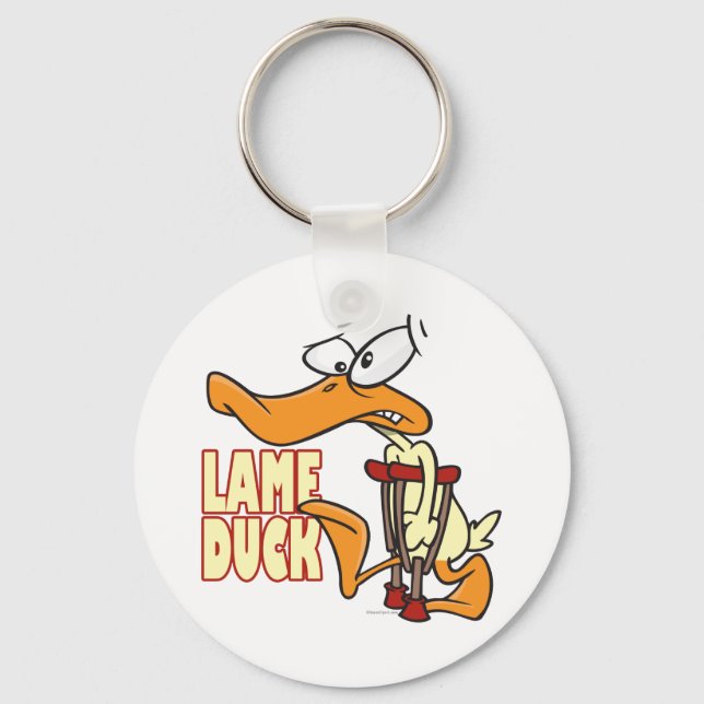 lustiger Lame Ente Cartoon Schlüsselanhänger (Vorderseite)
