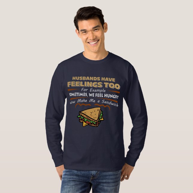 Lustiger langer Hülsen-T - Shirt für Typen (Vorne ganz)