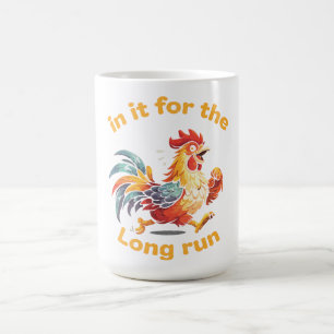 Lustiger Laufender Hahn – Für den Langstreckenlauf Kaffeetasse