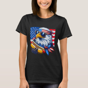 Lustiger Ld Adler Hotdog Amerikanische Flagge 4. J T-Shirt