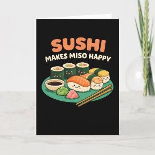 Lustiger Lebensmittel-Liebhaber Japanisches Sushi Karte