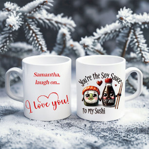 Lustiger Lebensmittelbecher mit individuellem Name Kaffeetasse
