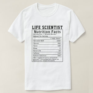 Lustiger Lebenswissenschaftler Ernährungsfakten Ök T-Shirt
