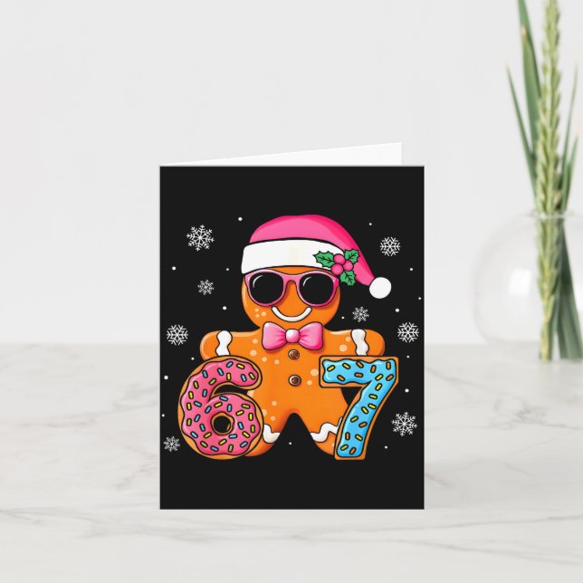 Lustiger Lebkuchen Sechs Sieben 67 Eis Drip Chri Karte (Vorderseite)