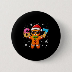 Lustiger Lebkuchen Sechs Sieben 67 Eis Drip Weihna Button