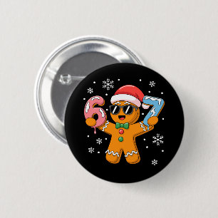 Lustiger Lebkuchen Sechs Sieben 67 Eis Drip Weihna Button