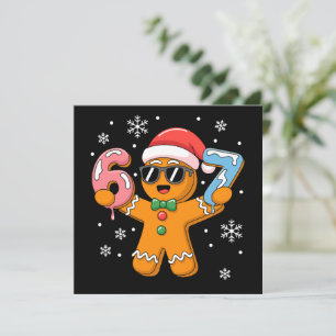 Lustiger Lebkuchen Sechs Sieben 67 Eis Drip Weihna Feiertagskarte