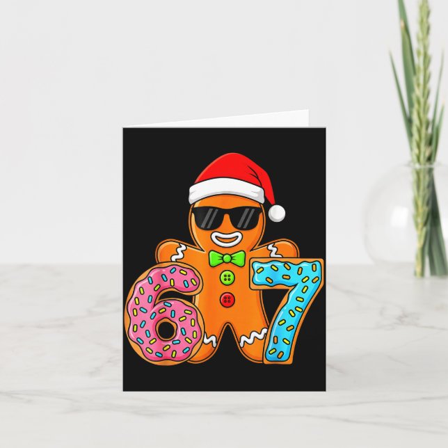 Lustiger Lebkuchen Sechs Sieben 67 Eis tropft Weih Karte (Vorderseite)